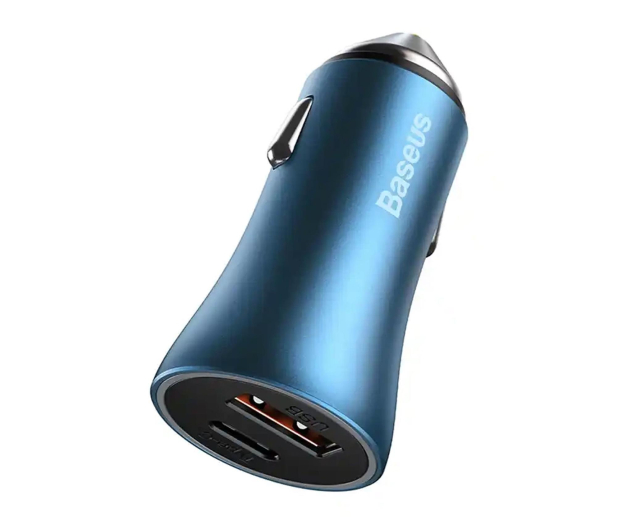 Baseus Golden Contactor Pro Car Charger U+C Blue + cable - 1348119 - zdjęcie 3